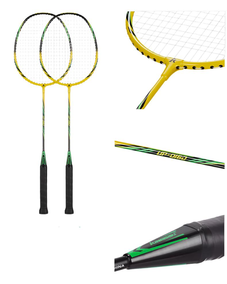 Dynamic Badminton Racquet Set: Lightweight, Sweat-Absorbent Equipment